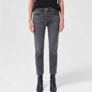 Agolde Women's High Rise Jeans in Gray